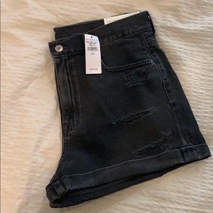 Black Denim Shorts
